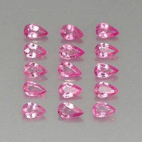 3.56 ct Pink Sapphire Stone, Natural Sapphire in Pear Facet Shape for Sale