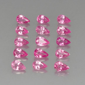 4.21 ctw Pink Sapphire Stones, Natural Sapphire in Pear Facet Shape for Sale