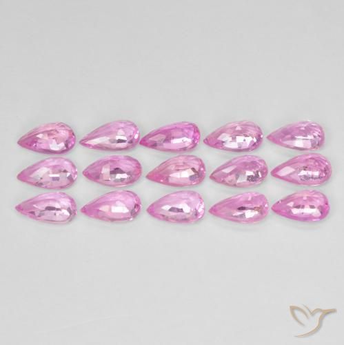 Sapphire Gemstones in 5 x 3 mm (calibrated) Size for Sale, Sapphire Stones in Deep Magenta Color