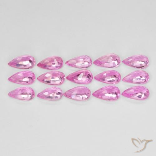 Sapphire Gemstones in 5.2 x 3.3 mm Size for Sale, Sapphire Stones in Medium Pink Color