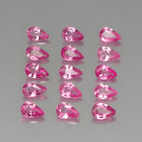 3.67 ct Pink Sapphire Stone, Natural Sapphire in Pear Facet Shape for Sale