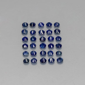 Sapphire Gemstone in 2 mm (calibrated) Size for Sale, Sapphire Stone in Deep Blue Color