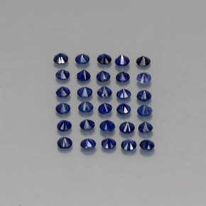 Sapphire Gemstone in 2 mm (calibrated) Size for Sale, Sapphire Stone in Deep Blue Color