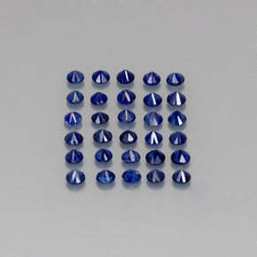 Sapphire Gemstone in 2 mm (calibrated) Size for Sale, Sapphire Stone in Deep Blue Color