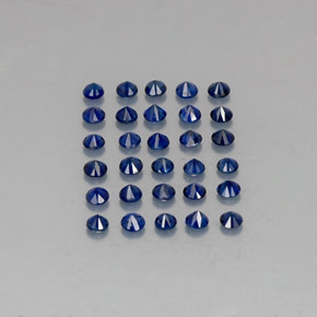 Sapphire Gemstone in 2 mm (calibrated) Size for Sale, Sapphire Stone in Deep Blue Color