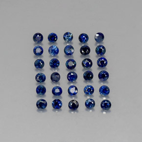 1.33 ct Blue Sapphire Gemstone, Sapphire Gem in Round Facet Shape for Sale.