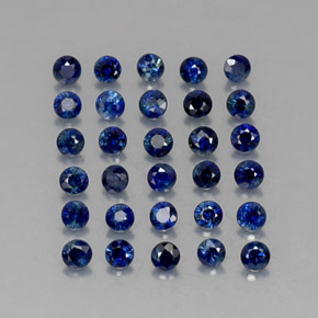 1.33 ct Blue Sapphire Stone, Natural Sapphire in Round Facet Shape for Sale
