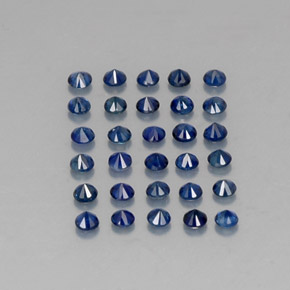 Sapphire Gemstone in 2 mm (calibrated) Size for Sale, Sapphire Stone in Deep Blue Color