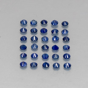 Sapphire Gemstone in 2 mm (calibrated) Size for Sale, Sapphire Stone in Deep Blue Color