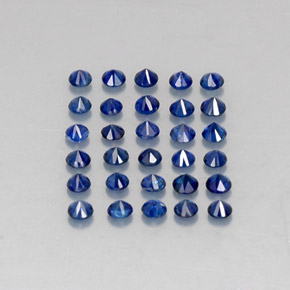 Sapphire Gemstone in 2 mm (calibrated) Size for Sale, Sapphire Stone in Deep Blue Color