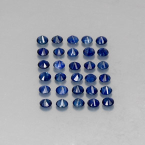 Sapphire Gemstone in 2 mm (calibrated) Size for Sale, Sapphire Stone in Deep Blue Color