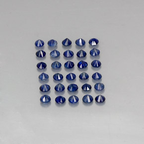 Sapphire Gemstone in 2 mm (calibrated) Size for Sale, Sapphire Stone in Deep Blue Color