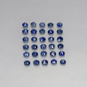 Sapphire Gemstone in 2 mm (calibrated) Size for Sale, Sapphire Stone in Deep Blue Color