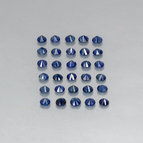 Sapphire Gemstone in 2 mm (calibrated) Size for Sale, Sapphire Stone in Deep Blue Color