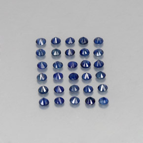 Sapphire Gemstone in 2 mm (calibrated) Size for Sale, Sapphire Stone in Deep Blue Color