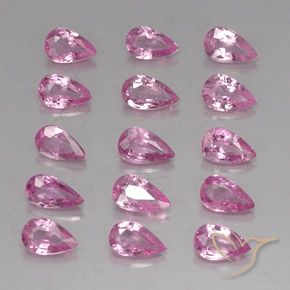 3.99 ctw Pink Sapphire Stones, Natural Sapphire in Pear Facet Shape for Sale