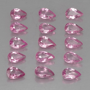 3.61 ctw Pink Sapphire Stones, Natural Sapphire in Pear Facet Shape for Sale