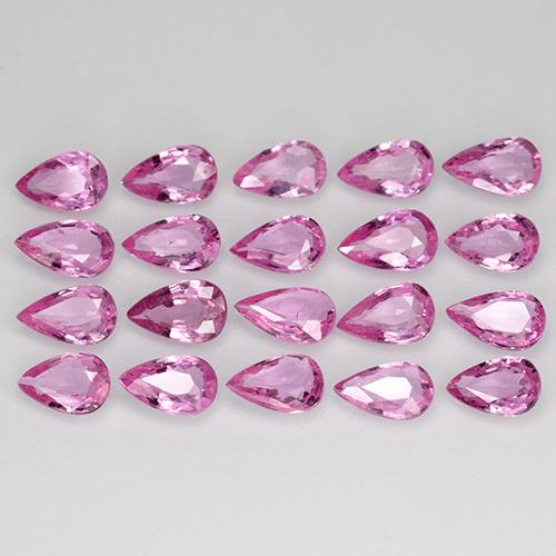 Lila-rosa Saphir Edelstein - 0.2ct Birnen Schliff (ID: 326177)