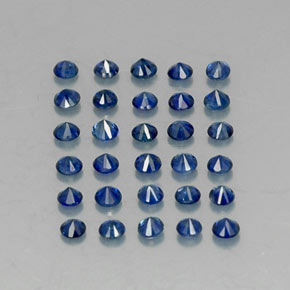 Sapphire Gemstone in 2 mm (calibrated) Size for Sale, Sapphire Stone in Deep Blue Color