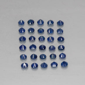 Sapphire Gemstone in 2 mm (calibrated) Size for Sale, Sapphire Stone in Deep Blue Color