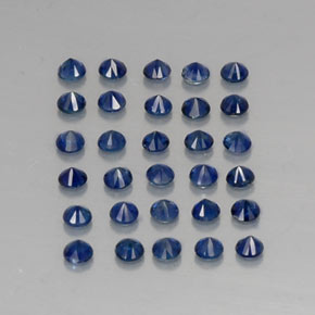 Sapphire Gemstone in 2 mm (calibrated) Size for Sale, Sapphire Stone in Deep Blue Color