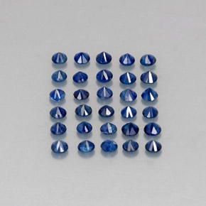 Sapphire Gemstone in 2 mm (calibrated) Size for Sale, Sapphire Stone in Deep Blue Color