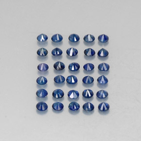 Sapphire Gemstone in 2 mm (calibrated) Size for Sale, Sapphire Stone in Deep Blue Color