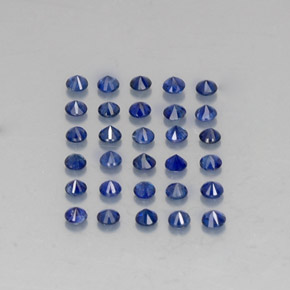 Sapphire Gemstone in 2 mm (calibrated) Size for Sale, Sapphire Stone in Deep Blue Color