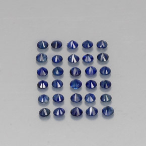Sapphire Gemstone in 2 mm (calibrated) Size for Sale, Sapphire Stone in Deep Blue Color