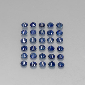 Sapphire Gemstone in 2 mm (calibrated) Size for Sale, Sapphire Stone in Deep Blue Color