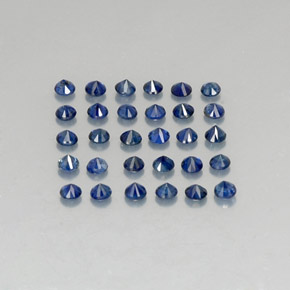 Sapphire Gemstone in 2 mm (calibrated) Size for Sale, Sapphire Stone in Deep Blue Color