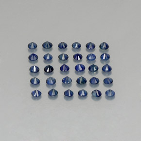 Sapphire Gemstone in 2 mm (calibrated) Size for Sale, Sapphire Stone in Deep Blue Color