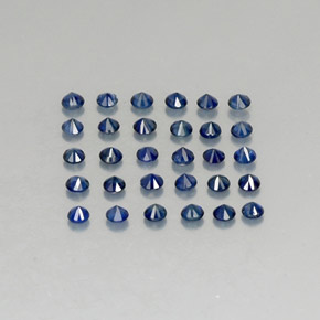 Sapphire Gemstone in 2 mm (calibrated) Size for Sale, Sapphire Stone in Deep Blue Color