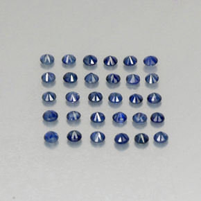 Sapphire Gemstone in 2 mm (calibrated) Size for Sale, Sapphire Stone in Deep Blue Color