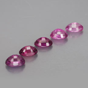 Sapphire Gemstone in 6 x 4 mm (calibrated) Size for Sale, Sapphire Stone in Multi Pink Color