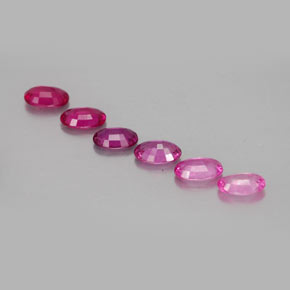 Sapphire Gemstone in 6 x 4 mm (calibrated) Size for Sale, Sapphire Stone in Multi Pink Color