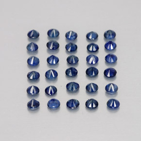Sapphire Gemstone in 2 mm (calibrated) Size for Sale, Sapphire Stone in Deep Blue Color
