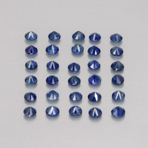 Sapphire Gemstone in 2 mm (calibrated) Size for Sale, Sapphire Stone in Deep Blue Color