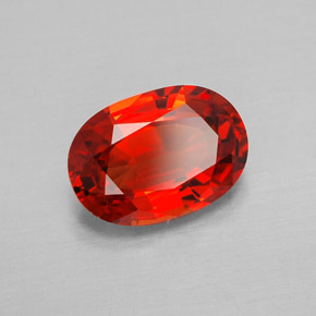 1.90 ct Orange Sapphire Stone, Natural Sapphire in Oval Facet Shape for Sale
