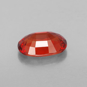 Sapphire Gemstone in 8.9 x 6.2 mm Size for Sale, Sapphire Stone in Red Orange Color