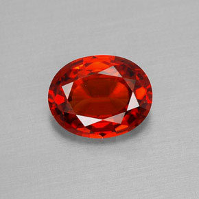 1.21 ct Orange Sapphire Gemstone, Sapphire Gem in Oval Facet Shape for Sale.