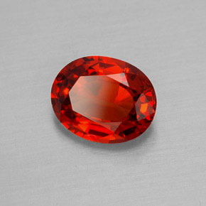 1.21 ct Orange Sapphire Stone, Natural Sapphire in Oval Facet Shape for Sale