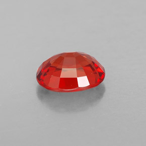 Sapphire Gemstone in 7.5 x 6 mm Size for Sale, Sapphire Stone in Red Orange Color