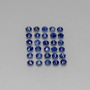 Sapphire Gemstone in 2 mm (calibrated) Size for Sale, Sapphire Stone in Deep Blue Color