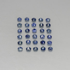 Sapphire Gemstone in 2 mm (calibrated) Size for Sale, Sapphire Stone in Deep Blue Color