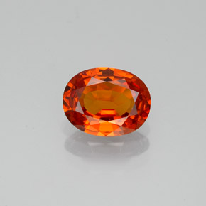 1.21 ct Orange Sapphire Gemstone, Sapphire Gem in Oval Facet Shape for Sale.