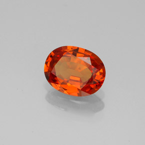 1.21 ct Orange Sapphire Stone, Natural Sapphire in Oval Facet Shape for Sale