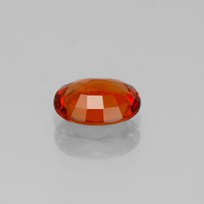 Sapphire Gemstone in 7.6 x 5.9 mm Size for Sale, Sapphire Stone in Red Orange Color