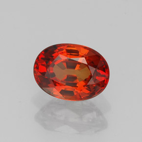 1.09 ct Orange Sapphire Stone, Natural Sapphire in Oval Facet Shape for Sale