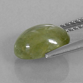 Sapphire Gemstone in 9.5 x 6.8 mm Size for Sale, Sapphire Stone in Yellowish Green Color